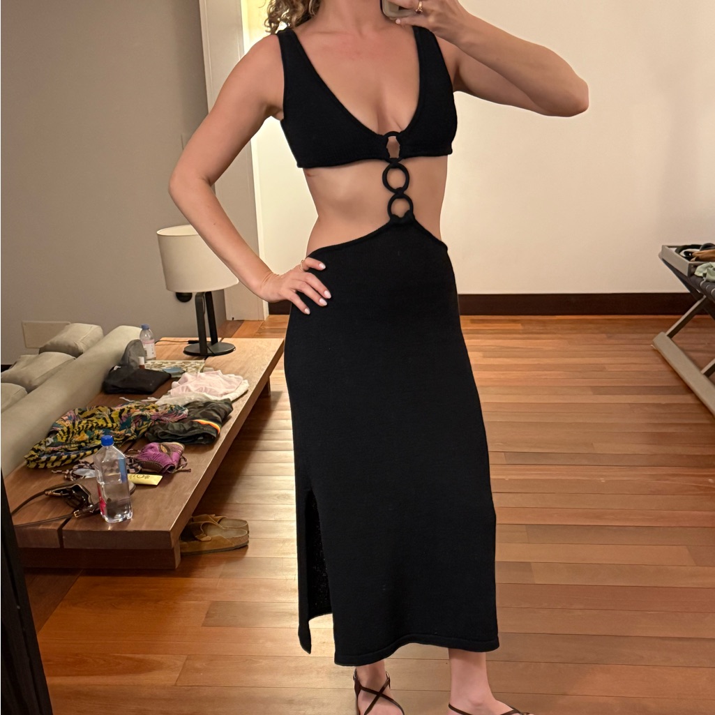 Cult Gaia Cut Out Black Maxi Dress